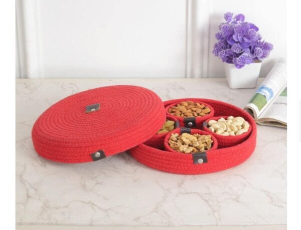 Jute Natural Handmade Rope Dry Fruit Storage Tray 1